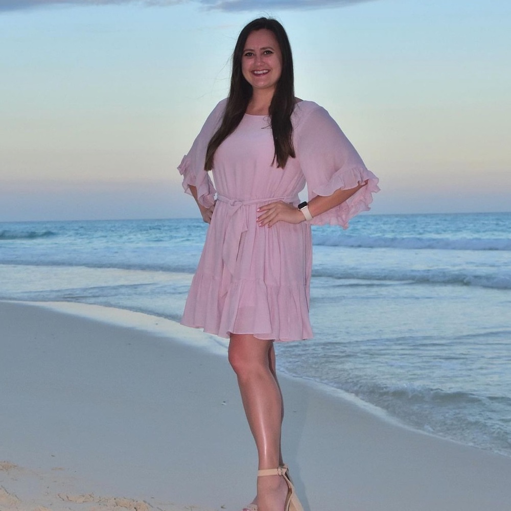 Boutique Dress- Soft Pink and Flowy